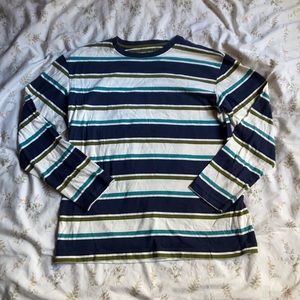 Vintage striped long sleeve shirt size large in good condition